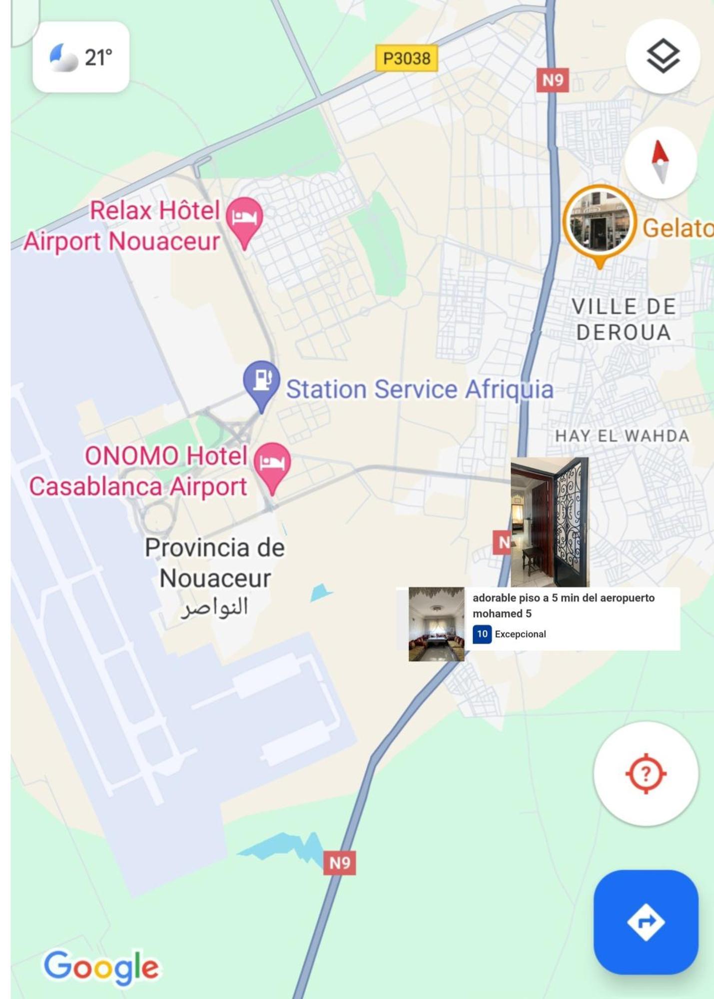 Adorable Apartamento A 8 Min Del Aeropuerto De Casablanca,Wifi Ultra Rapido Y Parking Gratis Derroua Eksteriør bilde